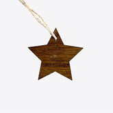Pendentif étoile – noyer