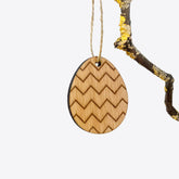 Œuf – motif – petit – pendentif – hêtre