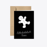 Recette de bonhomme en pain d'épices avec biscuits au pain d'épices – carte pliante avec enveloppe