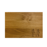 Holzschneidebrett Motiv Wandern Eiche