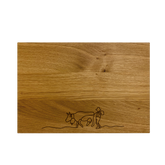 Alpaufzug Holzschneidebrett Eiche