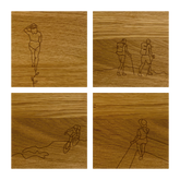 Holz Untersetzer Eiche Fernweh – NaniUntersetzer