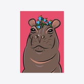 Hippopotamus – Madame Hippo – Picture Card A5
