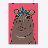 Hippopotamus «Madame Hippo» Poster