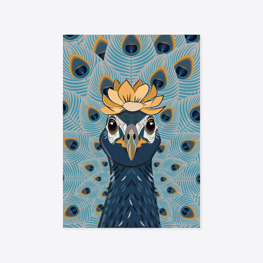 Pfau – Pavarotti – Bildkarte A5