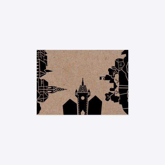 Silhouette City of Baden – Postcard – A6
