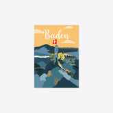 Ruine Stein, Baden Postkarte