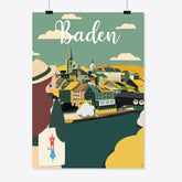 Vintage Baden – Old Town-02 – Poster – Reana.Design