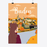 Vintage Baden – Altstadt-03 Herbst – Poster/Plakat – Reana.Design