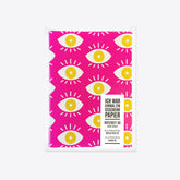 Notizheft aus Geschenkpapier – all eyes on me – pink – A6