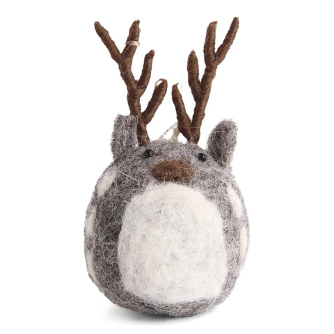 Deer Grey - Small – Grey felt deer by Gry &amp; Sif