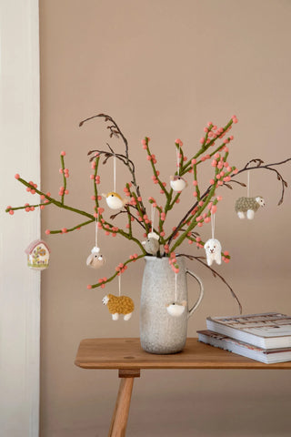 Kleine Hähne – Mini Roosters – 3er-Set – Handgemacht aus Filz von Gry & Sif