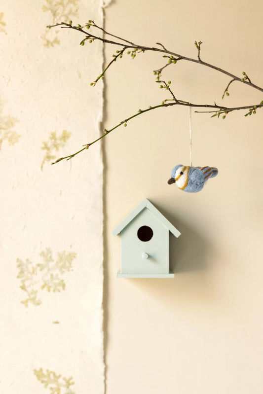 Zeisige – Spinus Bird – blau – Handgemacht aus Filz von Gry & Sif