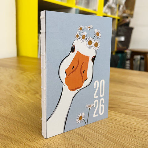 Agenda Gans Blumentier 2026 - Fadengebunden A6
