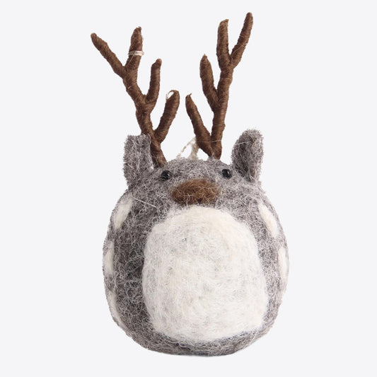Grauer Hirsch aus Filz von Gry & Sif