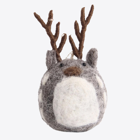 Deer Grey - Small – Grey felt deer by Gry &amp; Sif