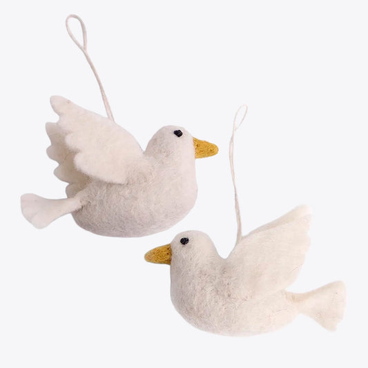 Friedenstauben – 2er-Set – Handgemacht aus Filz von Gry & Sif