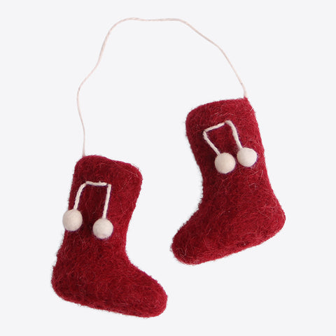Boots Red – Red felt boots by Gry &amp; Sif