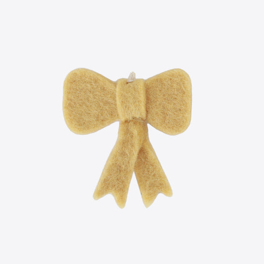 Schleife – gelb – Handgemacht aus Filz von Gry & Sif