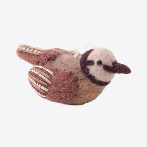 Handgefertigter Vogel – Purpur und Lavendel – Handgemacht aus Filz von Gry & Sif