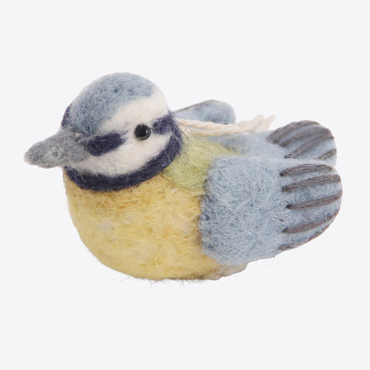 Vogel – Blaumeise – Handgemachter Filzvogel von Gry & Sif