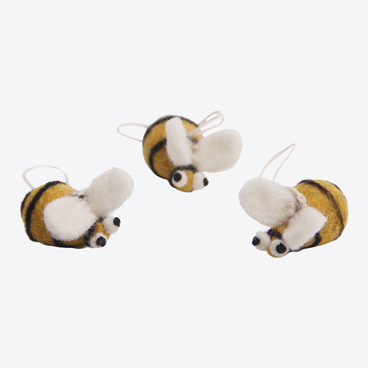 Bienen – 3er-Set – Filzbienen von Gry & Sif