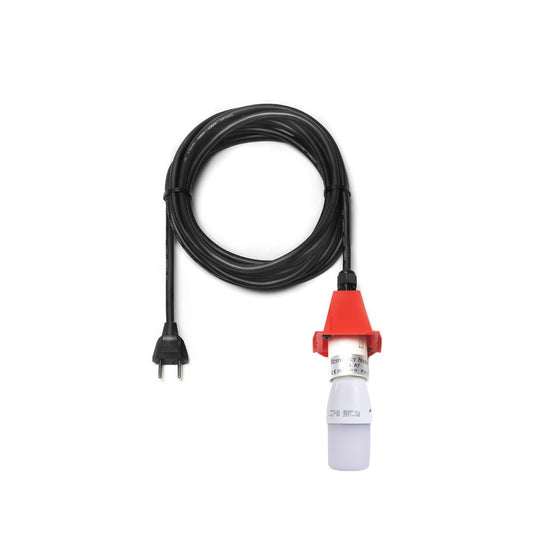 Herrnhuter Kabel A4/A7, 5 m, schwarz, mit E27-Fassung und LED (Abbildung mit roter Kappe)