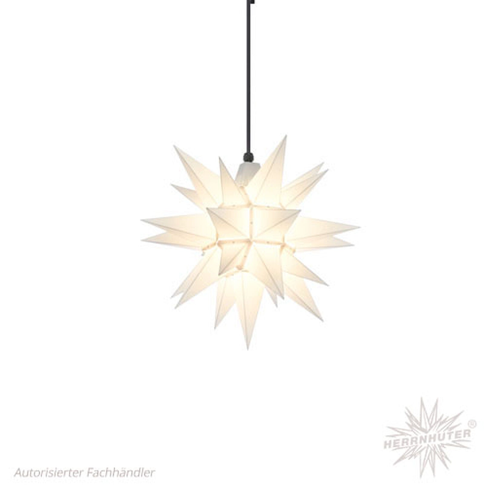 Herrnhuter Stern A4 in Weiss, beleuchtet, Ø 40 cm