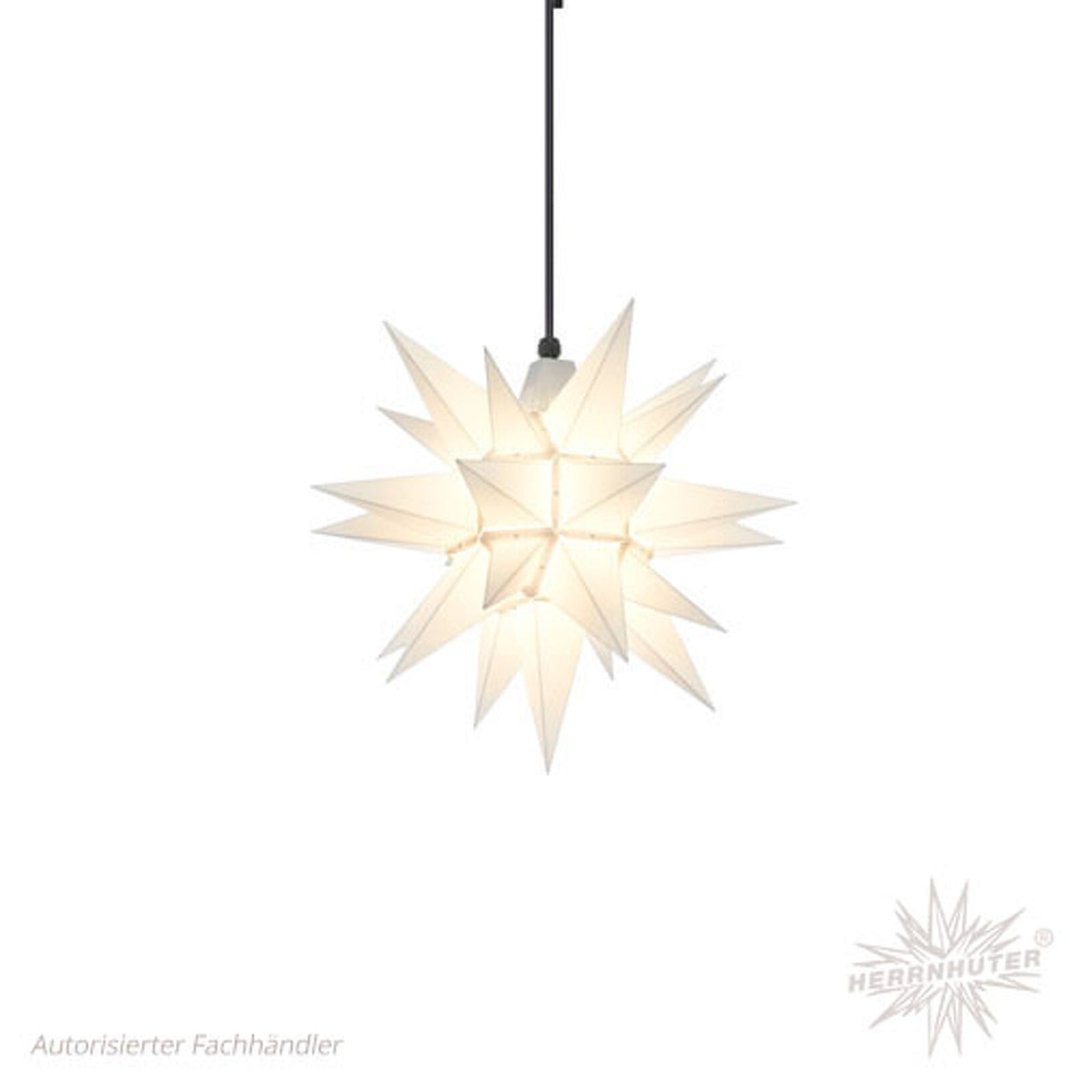 Herrnhuter Stern A4 in Weiss, beleuchtet, Ø 40 cm