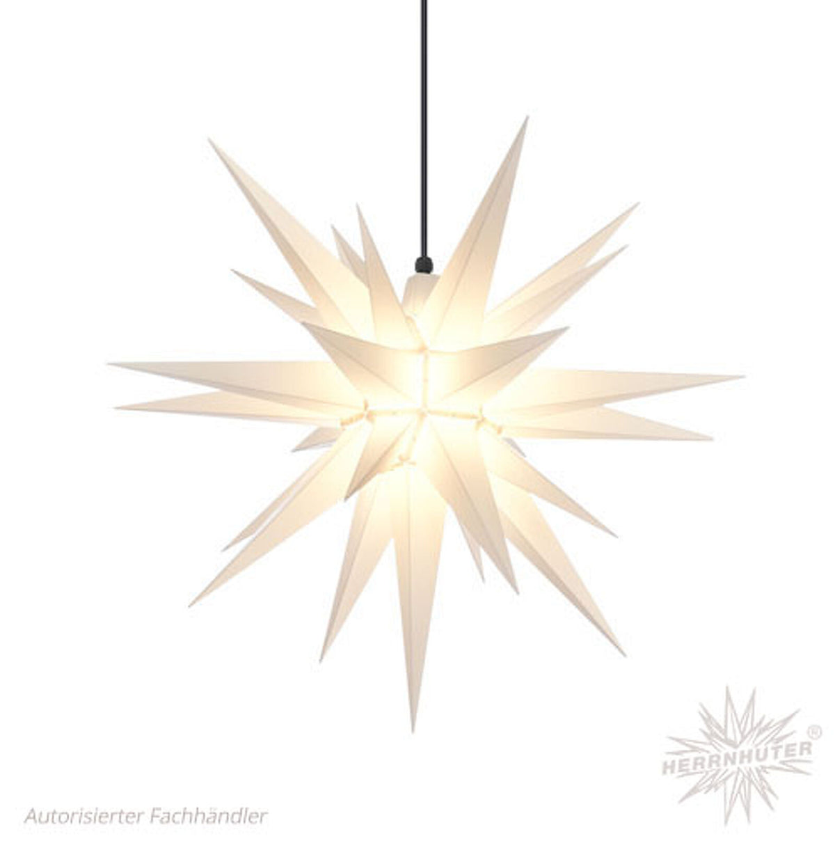Herrnhuter Stern A7 in Weiss, beleuchtet, Ø 68 cm