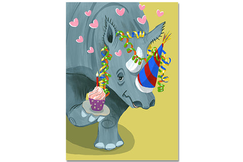 Nashorn-Party – Postkarte – Mare di Maria