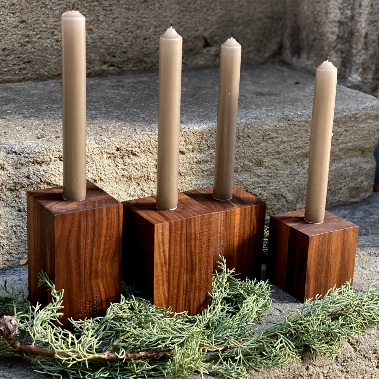 Kerzenständer – 4er-Set – 2in1, Basic