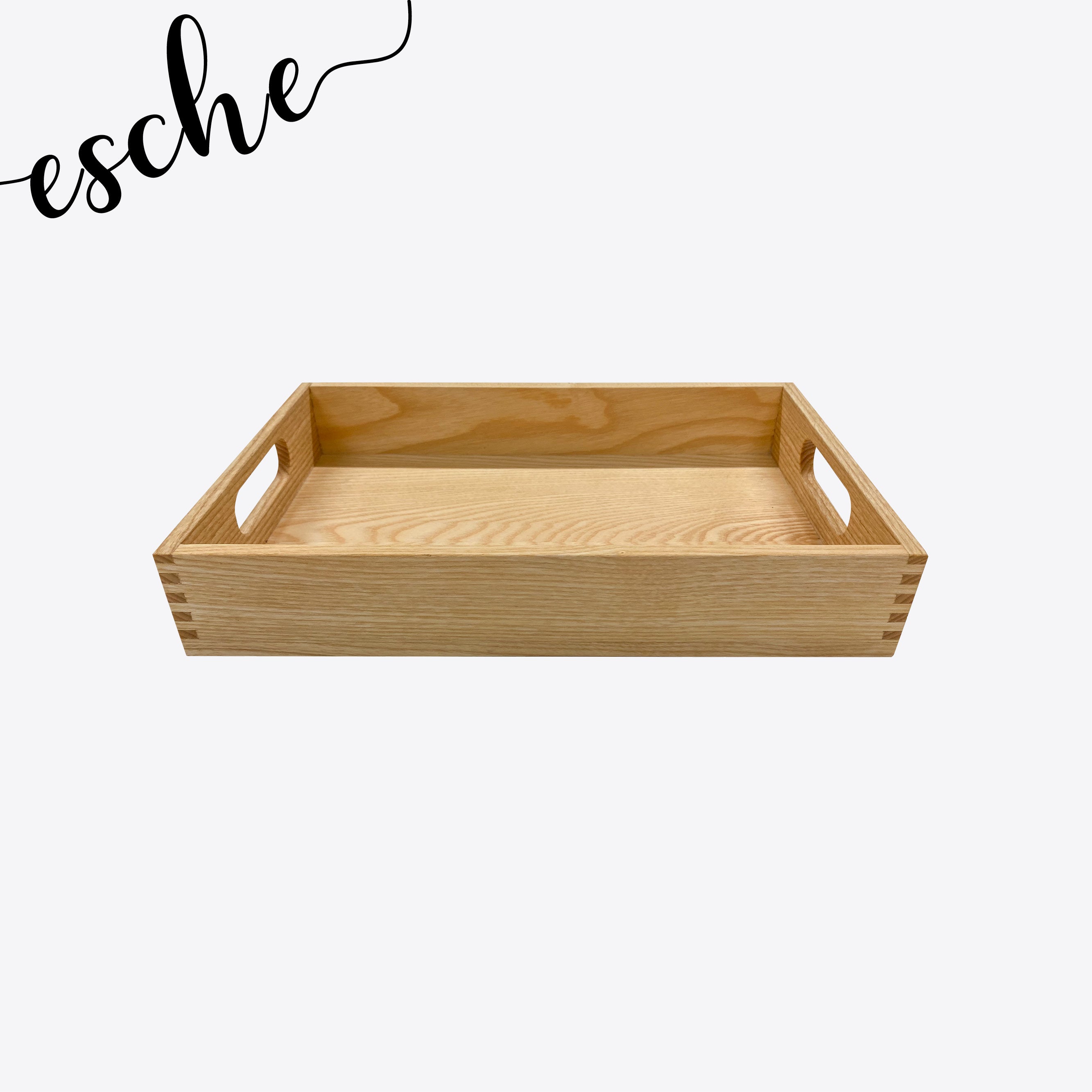 Kleines Serviertablett aus Holz, 30 × 20 cm