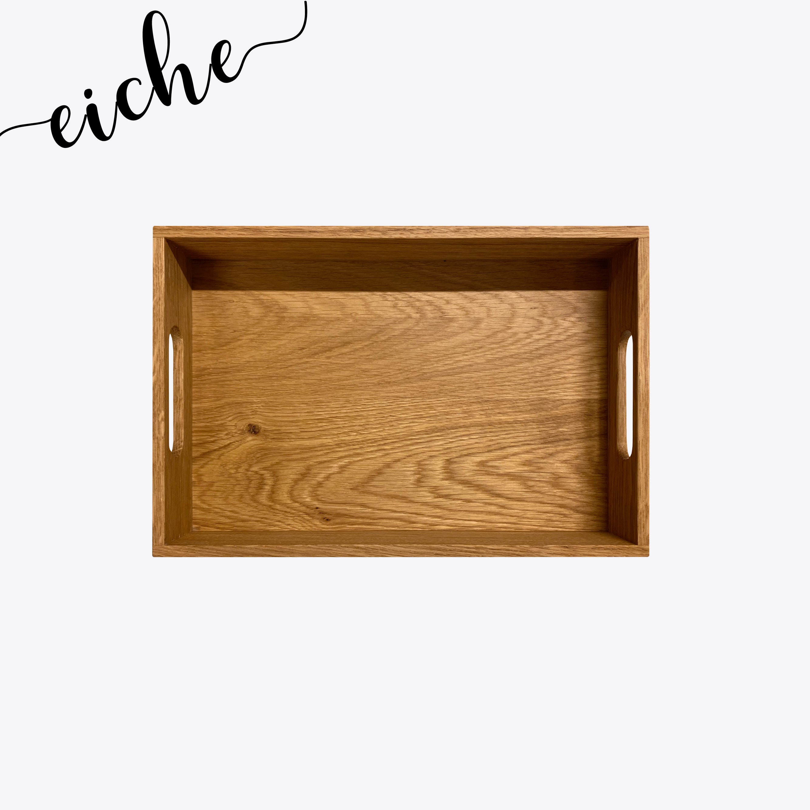 Kleines Serviertablett aus Holz, 30 × 20 cm
