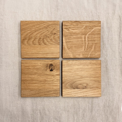 Sous-verres en bois – lot de 4 – chêne