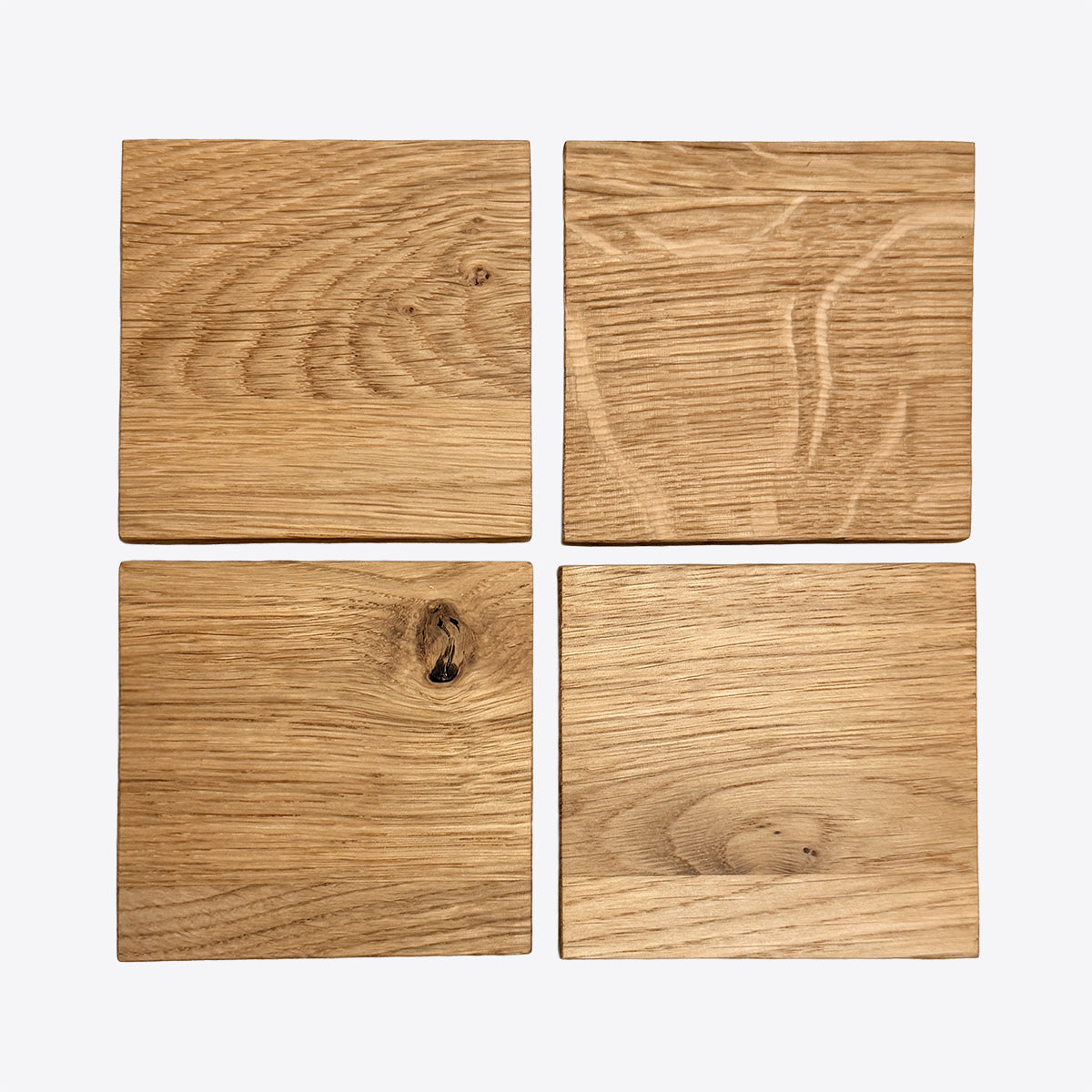 Sous-verres en bois – lot de 4 – chêne