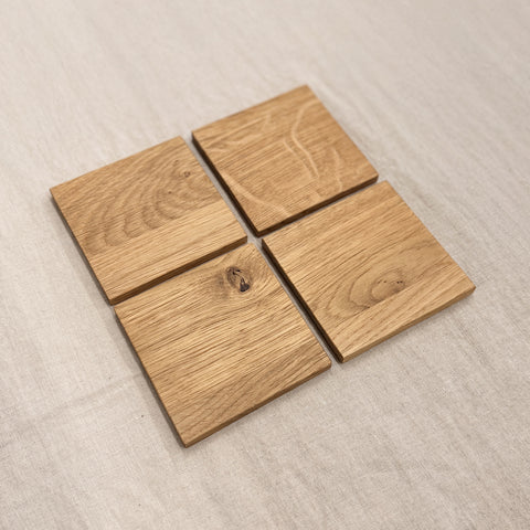 Sous-verres en bois – lot de 4 – chêne