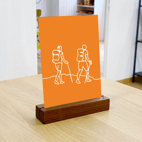 Hiker greeting card
