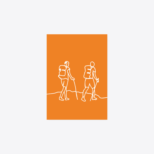 Wandern – StrichKunst – Postkarte