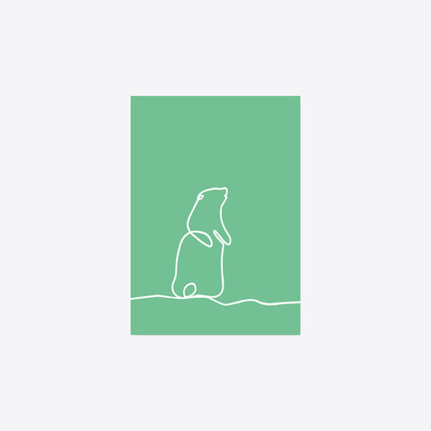 Murmeli - Marmot Greeting Card