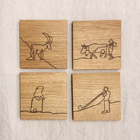 Heimweh – Untersetzer 4er-Set