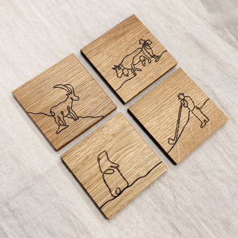 Heimweh – Untersetzer 4er-Set