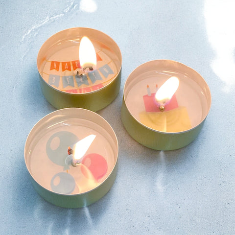 Birthday – NaniLiechtli – Set of 3 tealights