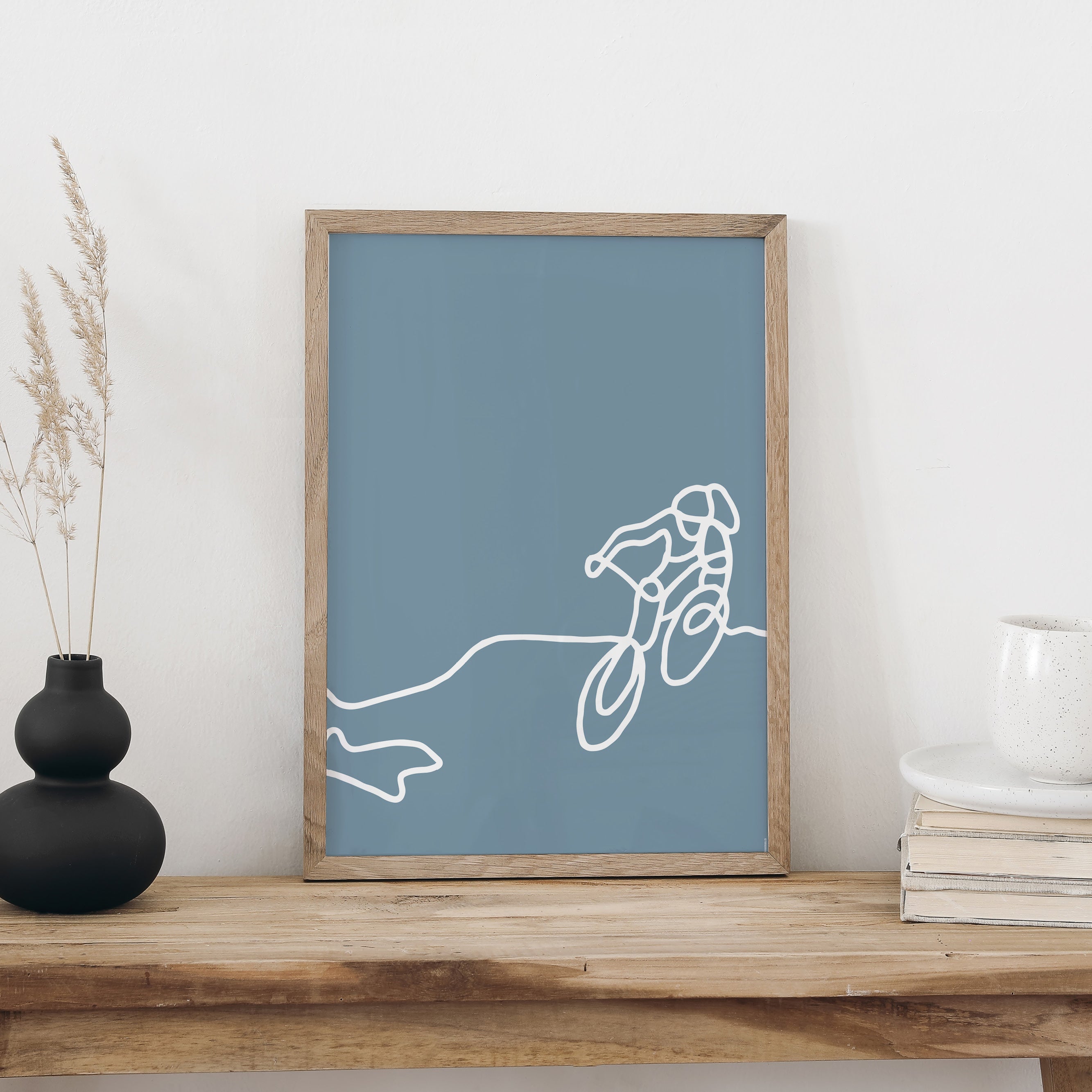 Mountainbike-Plakat – StrichKunst von Reana