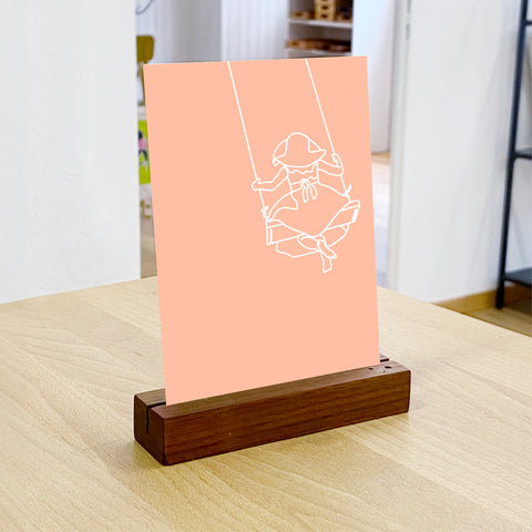Schaukeln – StrichKunst – Postkarte