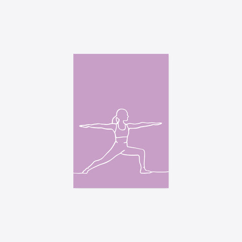 Yoga – StrichKunst – Postkarte