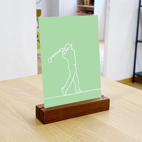 Golf – StrichKunst – Postkarte
