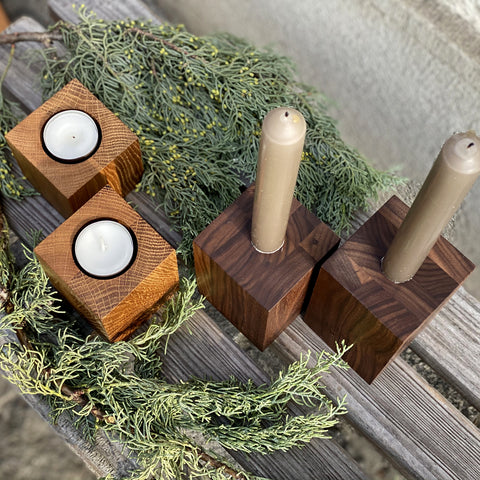 Hohe Kerzenständer – 2er-Set – 2in1, Basic