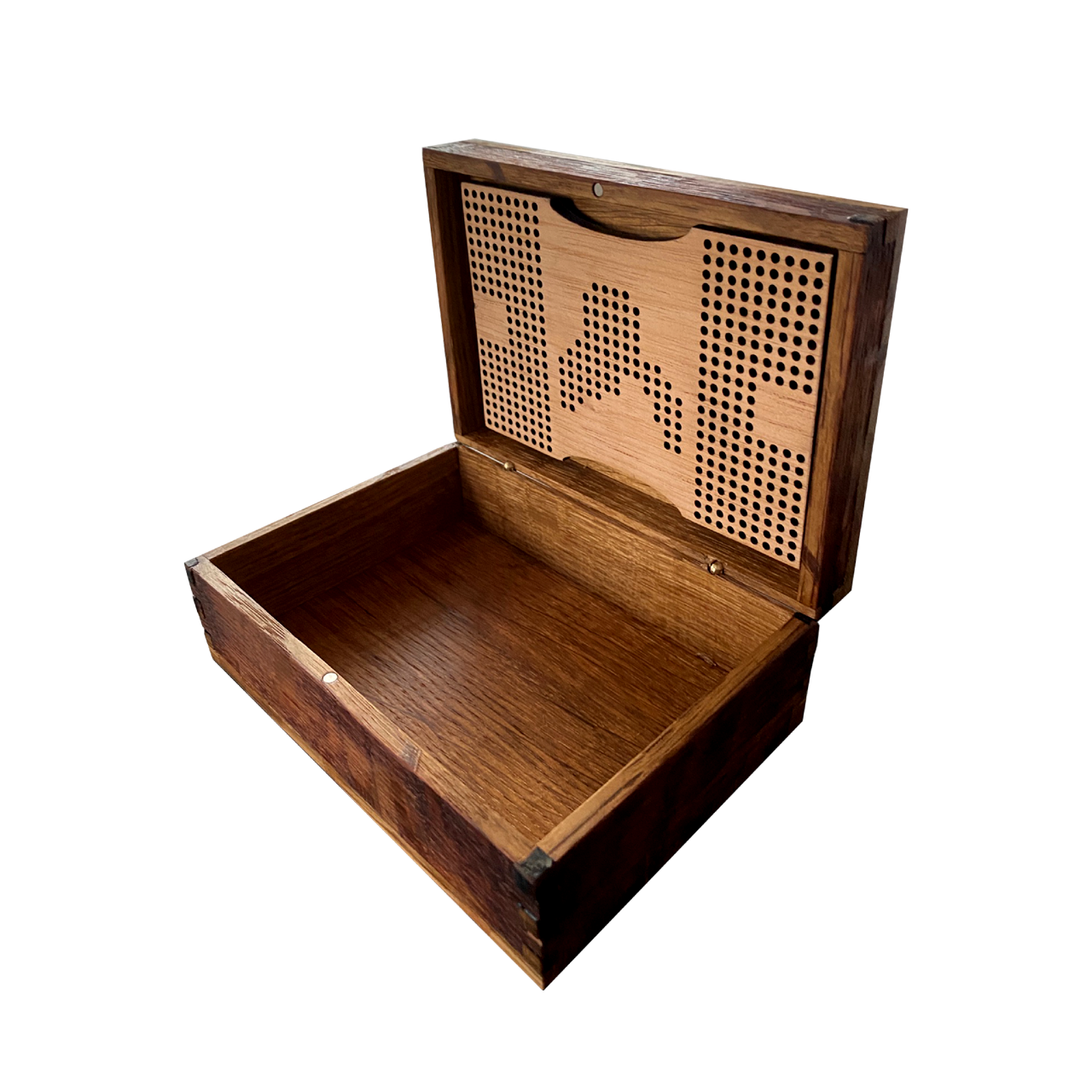 TravelHumi S, Fasseiche, geöffnet – Schweizer Humidor