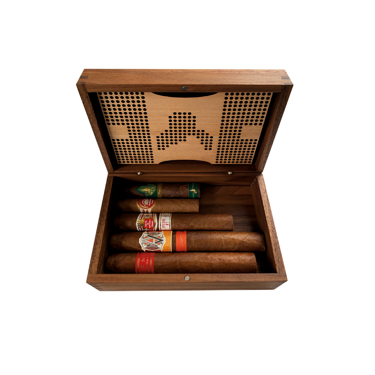 TravelHumi S aus Nussbaum – Schweizer Reise-Humidor